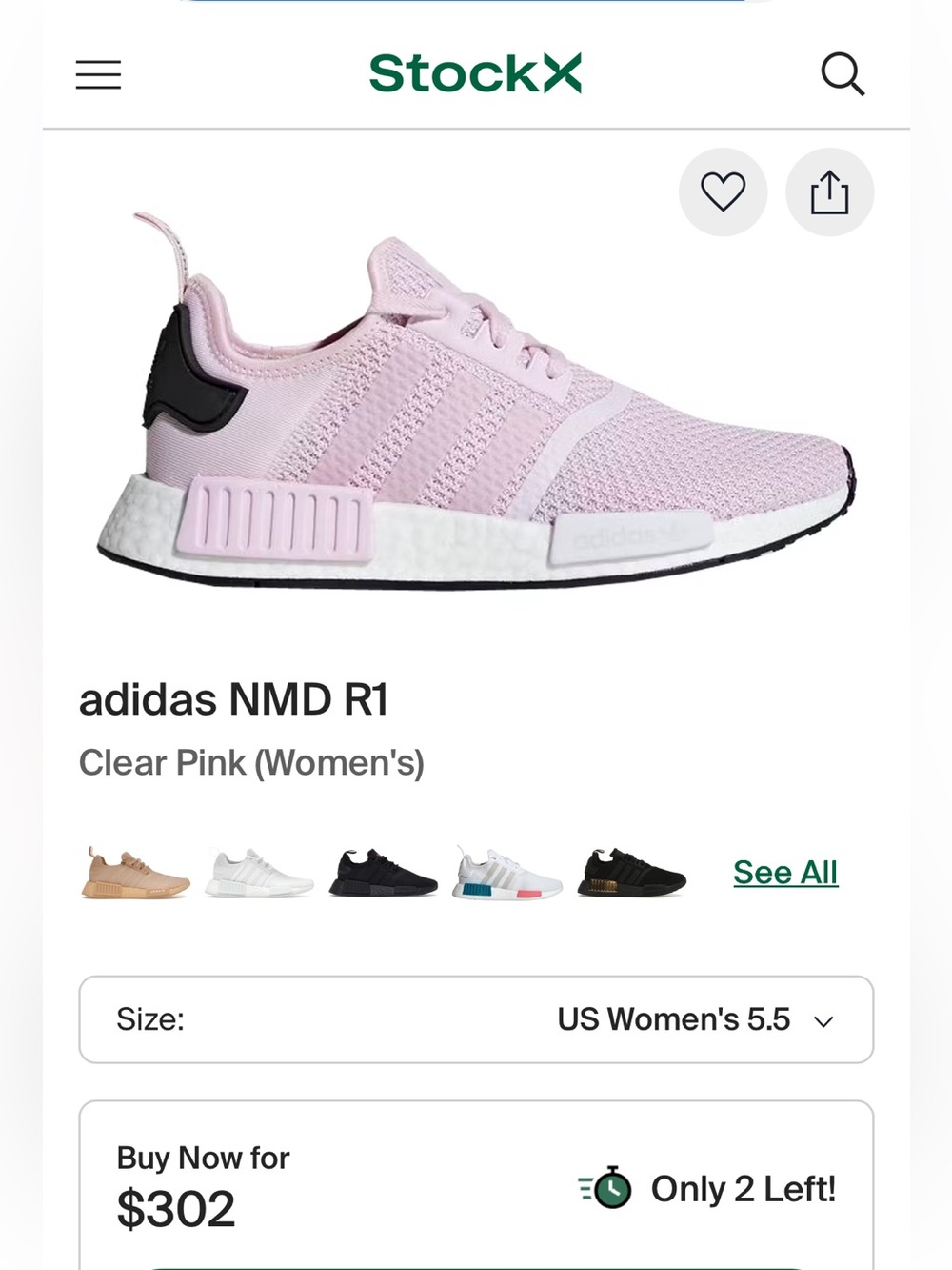 adidas NMD R1 Women's Light Pink & Black Sneakers
